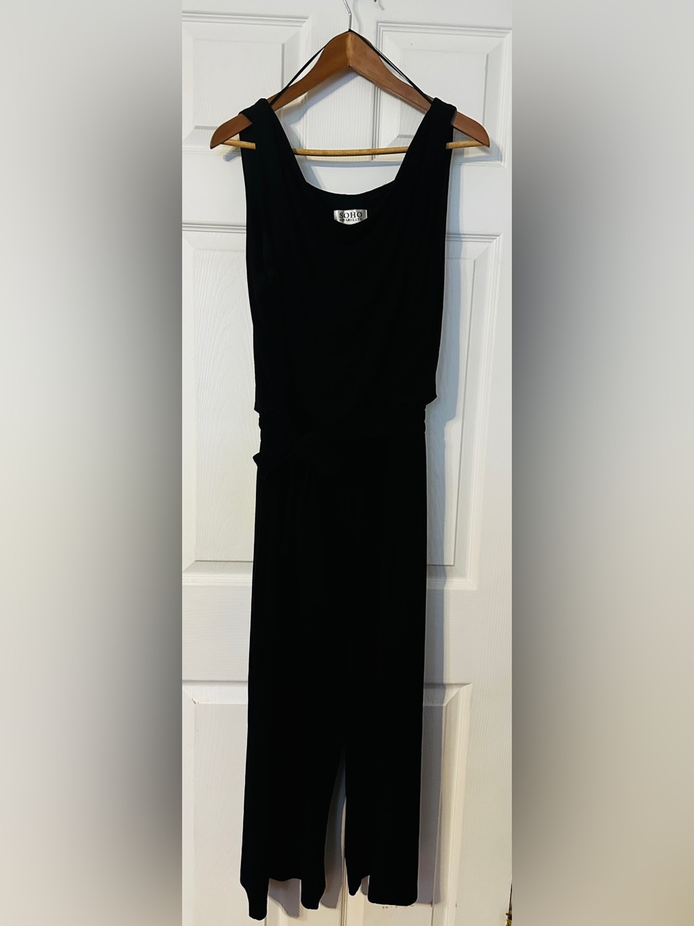 Soho Black Sleeveless cropped romper*Black* with Tie-Waist*Sz~XL*NWOT*